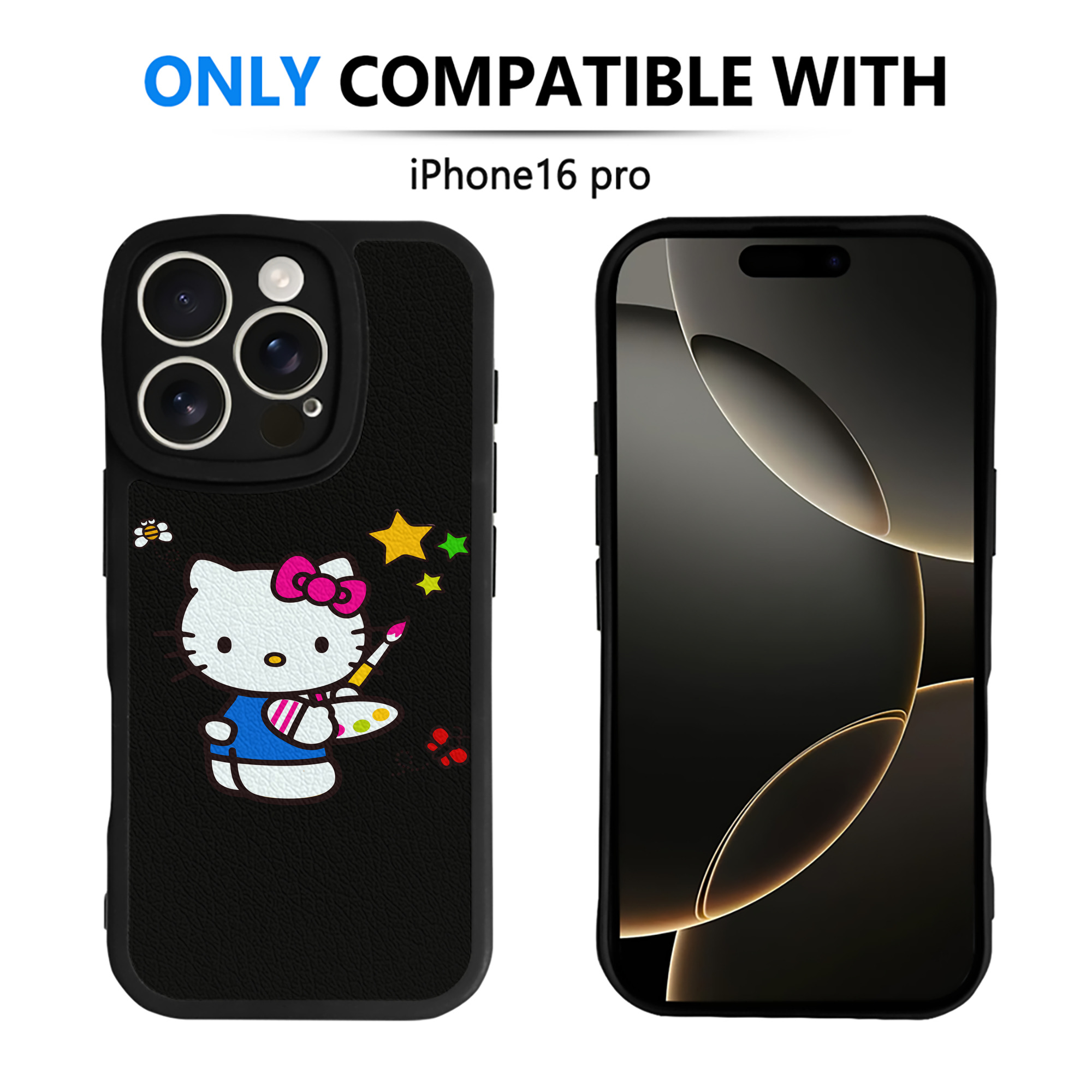 （画像用） Hello Kitty ハローキティ 【iPhone 16シリーズ対応】シリコンスマホケース（レザー調） 材質：シリコン